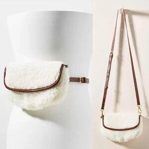 ANTHROPOLOGIE Emma Convertible Sherpa Belt Crossbody Purse